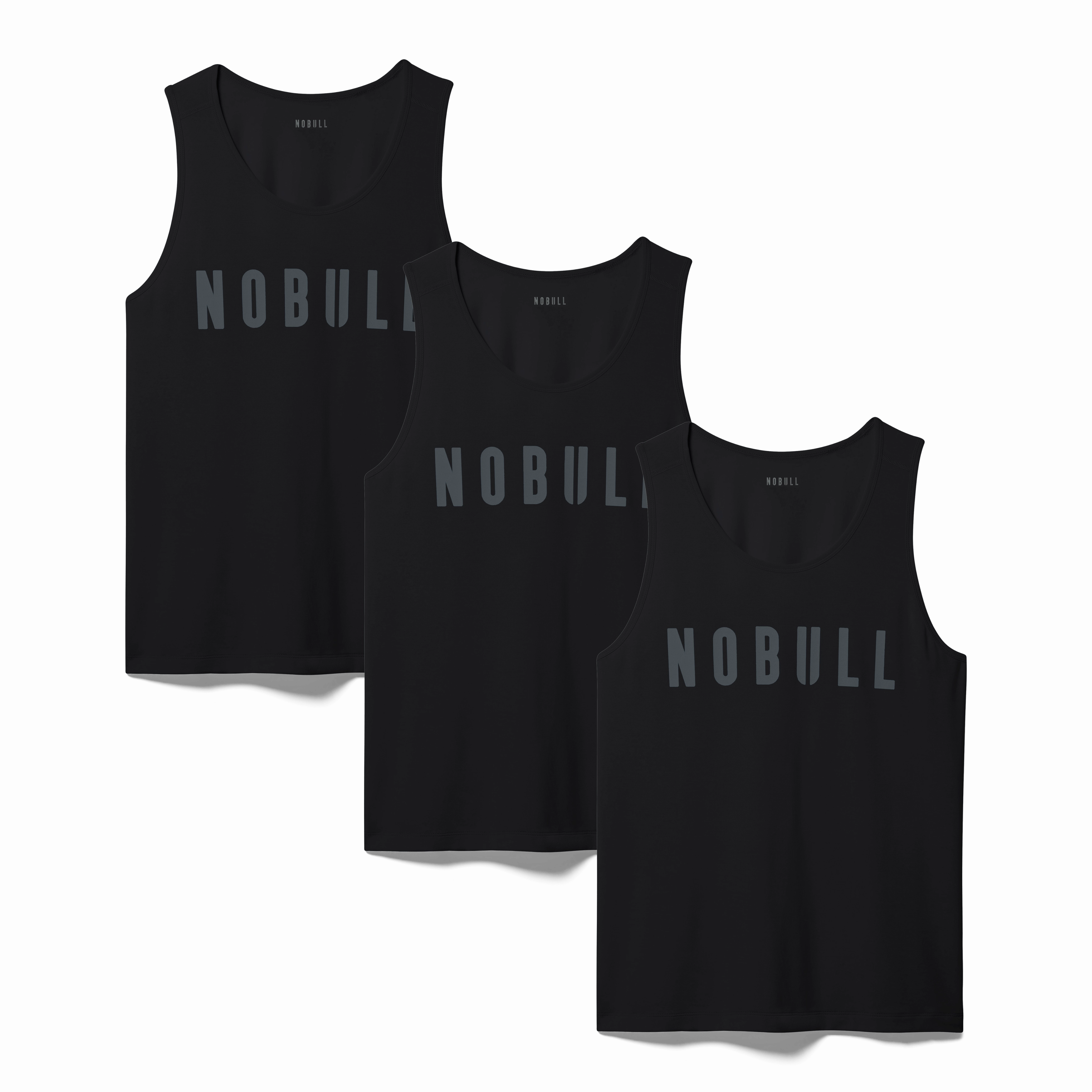 Men's NOBULL Tank 3 Pack - Black Convertible Sleeve Adaptation