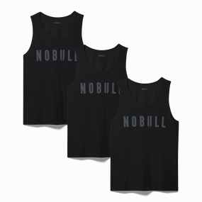 Men's NOBULL Tank 3 Pack - Black Convertible Sleeve Adaptation