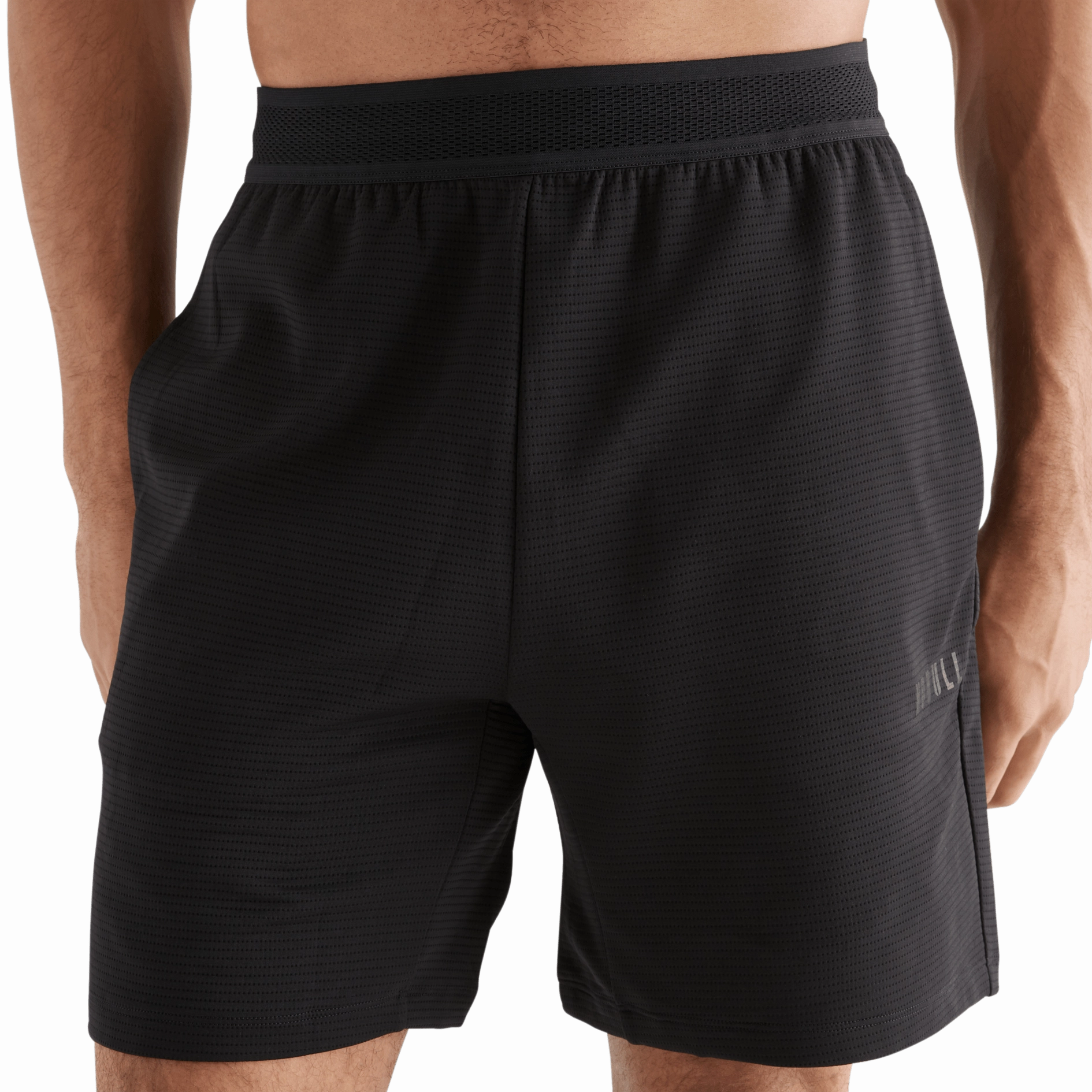 Men's Textured Knit Short 7" transportation industry Slip Resistant Inner Lining