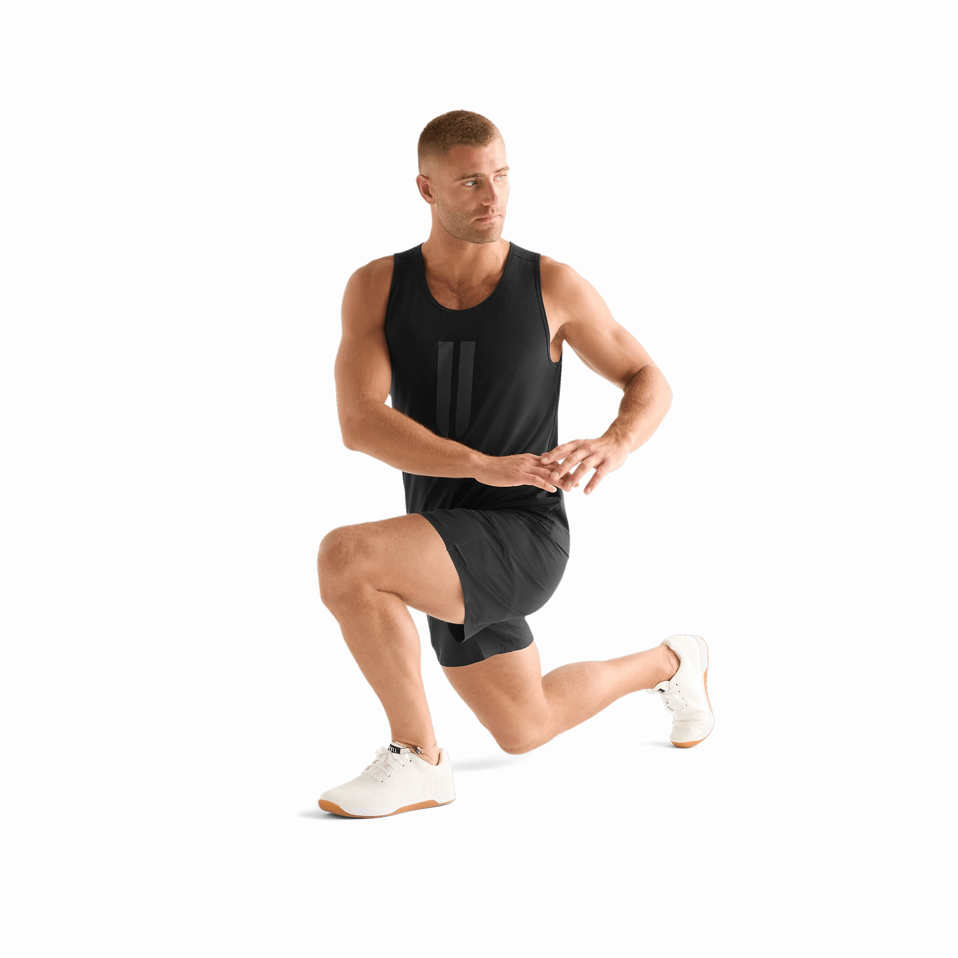 Mesh Panel Details Men's U Tank