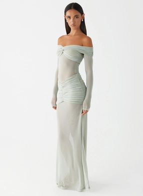 Effortless Tailoring Mercy Maxi Dress - Sage