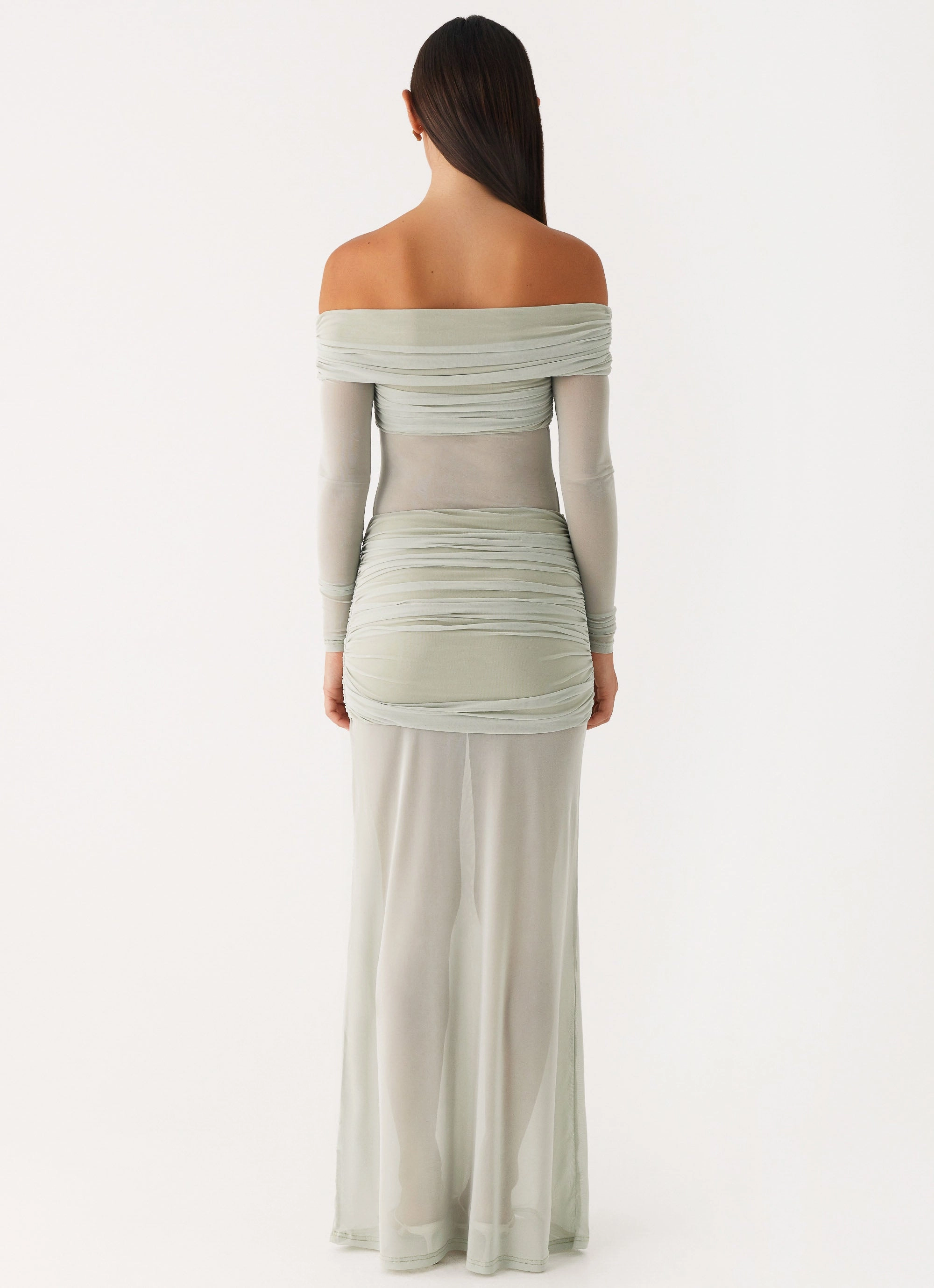 Bow-Detail Skin Touch Mercy Maxi Dress - Sage