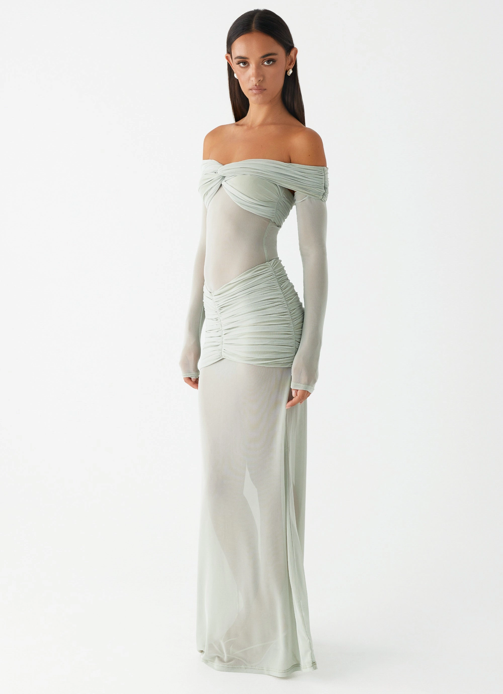 Effortless Tailoring Mercy Maxi Dress - Sage