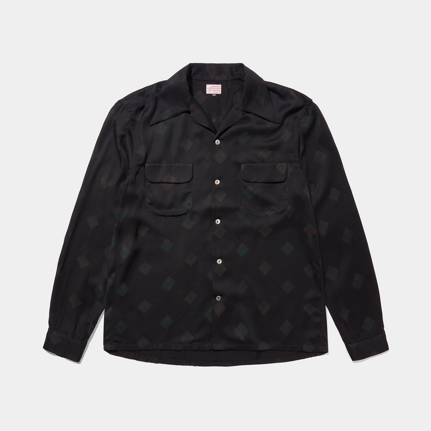 Rayon Shirt Black Diamond Monochrome Palette holiday season