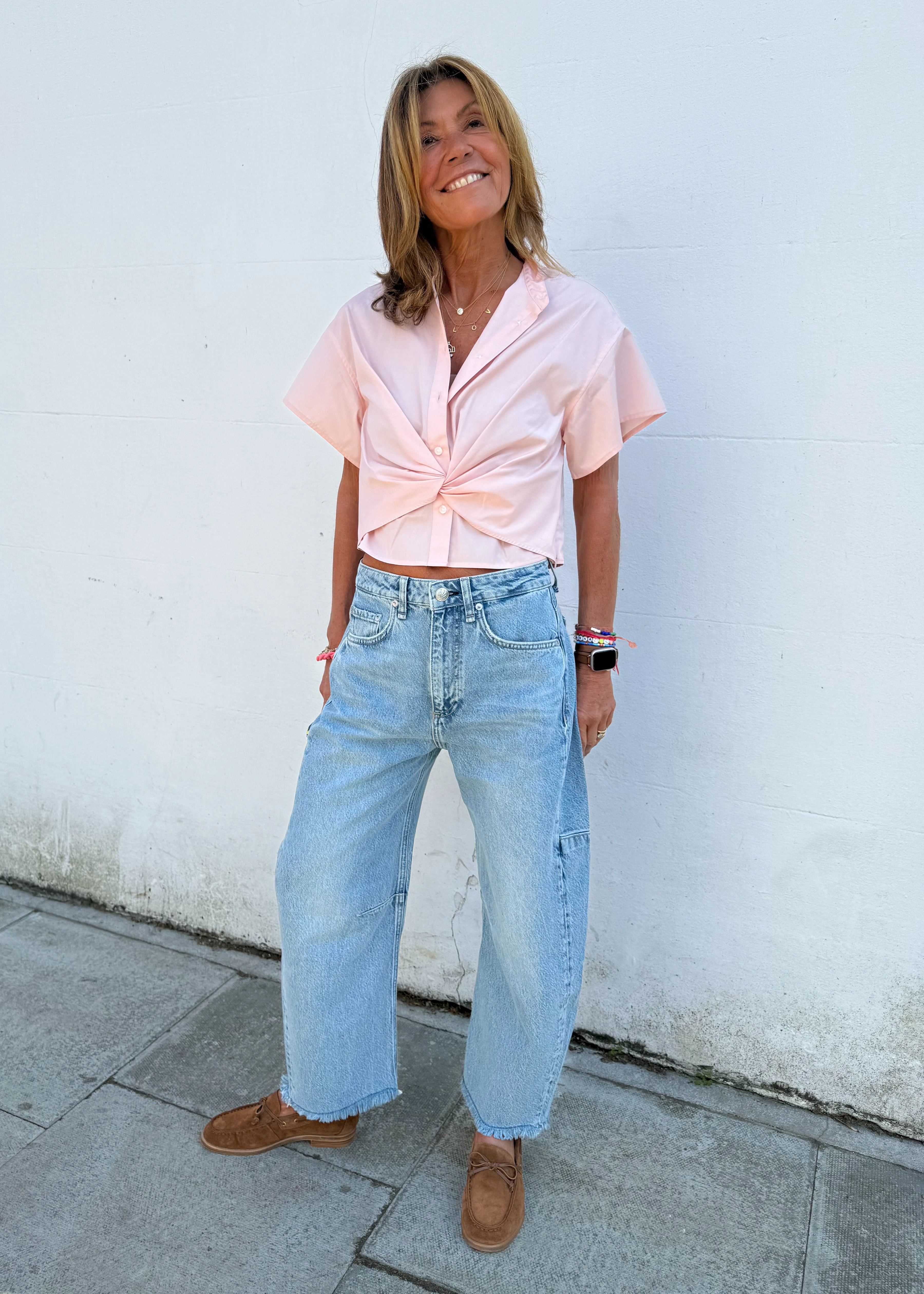 Light Touch Tailored Comfort Rag & Bone Charlie High Rise Barrel in Lou