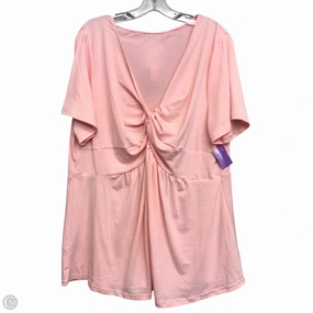 Top Short Sleeve By Shein In Pink, Size: 4x NeutralTonesCollection