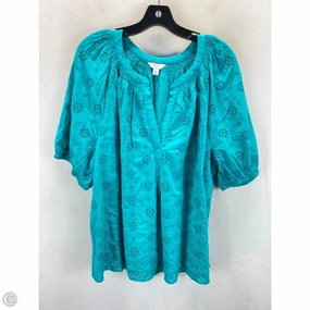 Top Short Sleeve By Crown And Ivy In Teal, Size: 2x MinimalistDesign