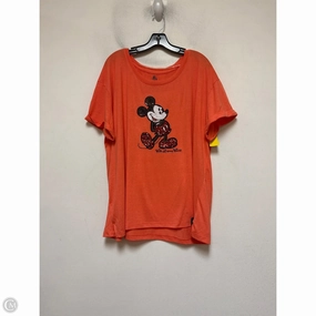 Top Short Sleeve By Disney In Orange & Red, Size: 2x Light Layers