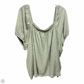 Classic Wearable Top Short Sleeve By Wonderly In Green, Size: 3x