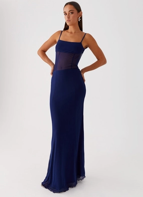 Miranda Maxi Dress - Navy Fashion-forward day dress