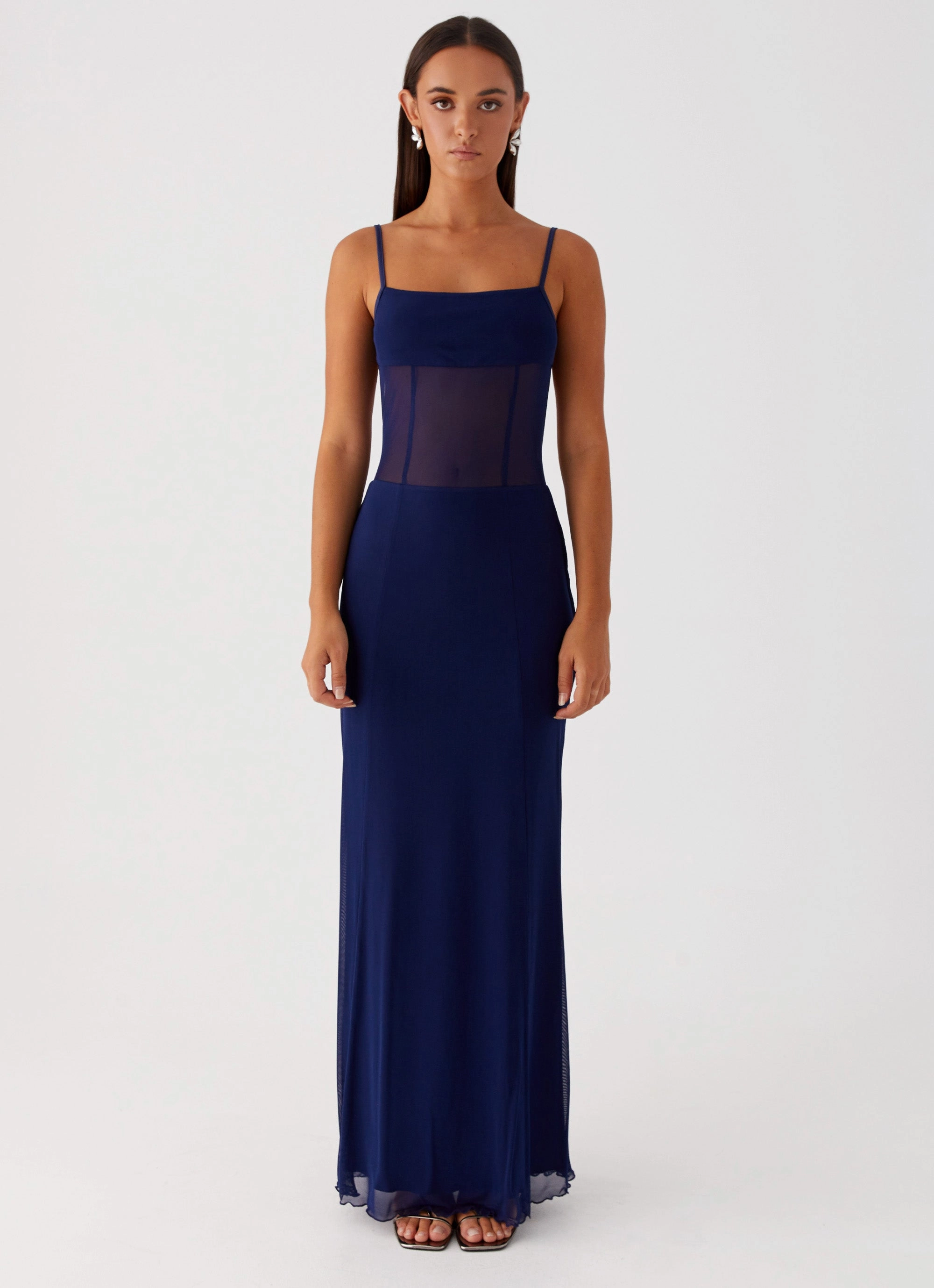 Miranda Maxi Dress - Navy Soft Feel Relaxed Style Wear
