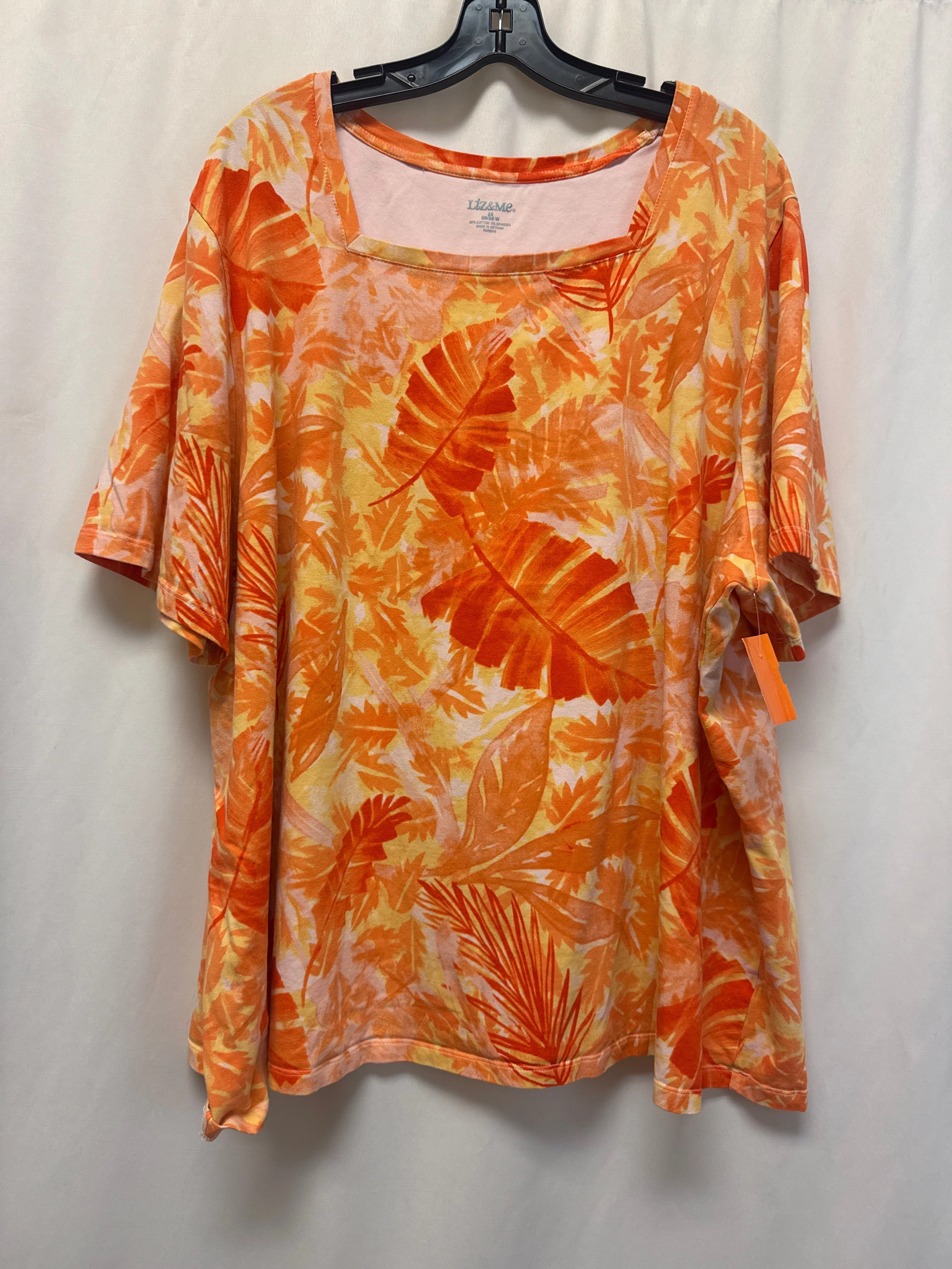 Top Short Sleeve By Liz And Me In Peach, Size: 3x Comfortable And Trendy Soft and Lightweight