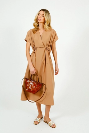 MM Blasone Dress in Desert Soft Neutral Relaxed Fit Look
