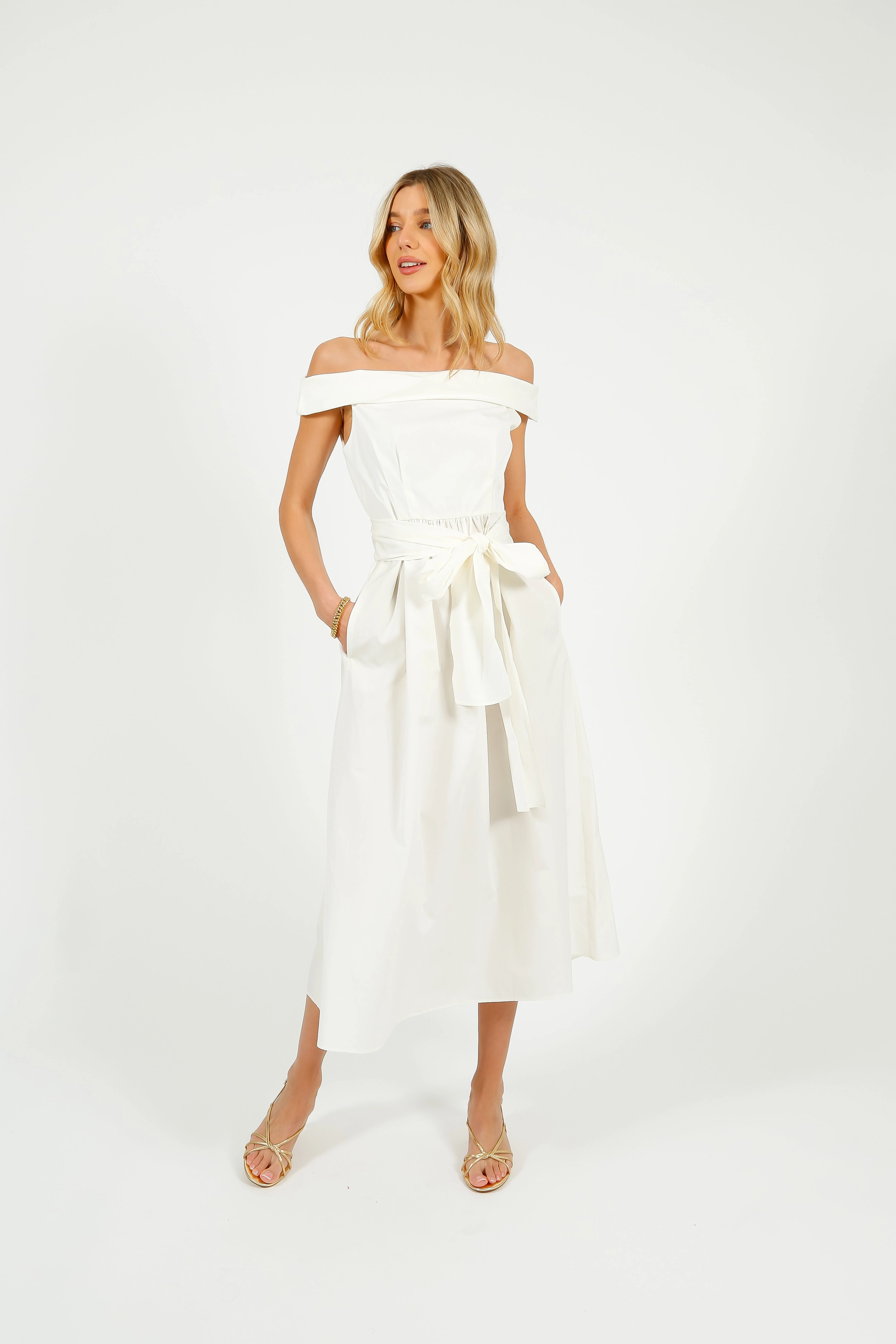 MM Prosit Dress in White Coffee Break Decorative-Design