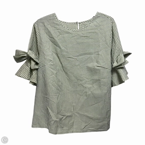 Oversized Silhouette Top Short Sleeve By Shein In Checkered Pattern, Size: 3x