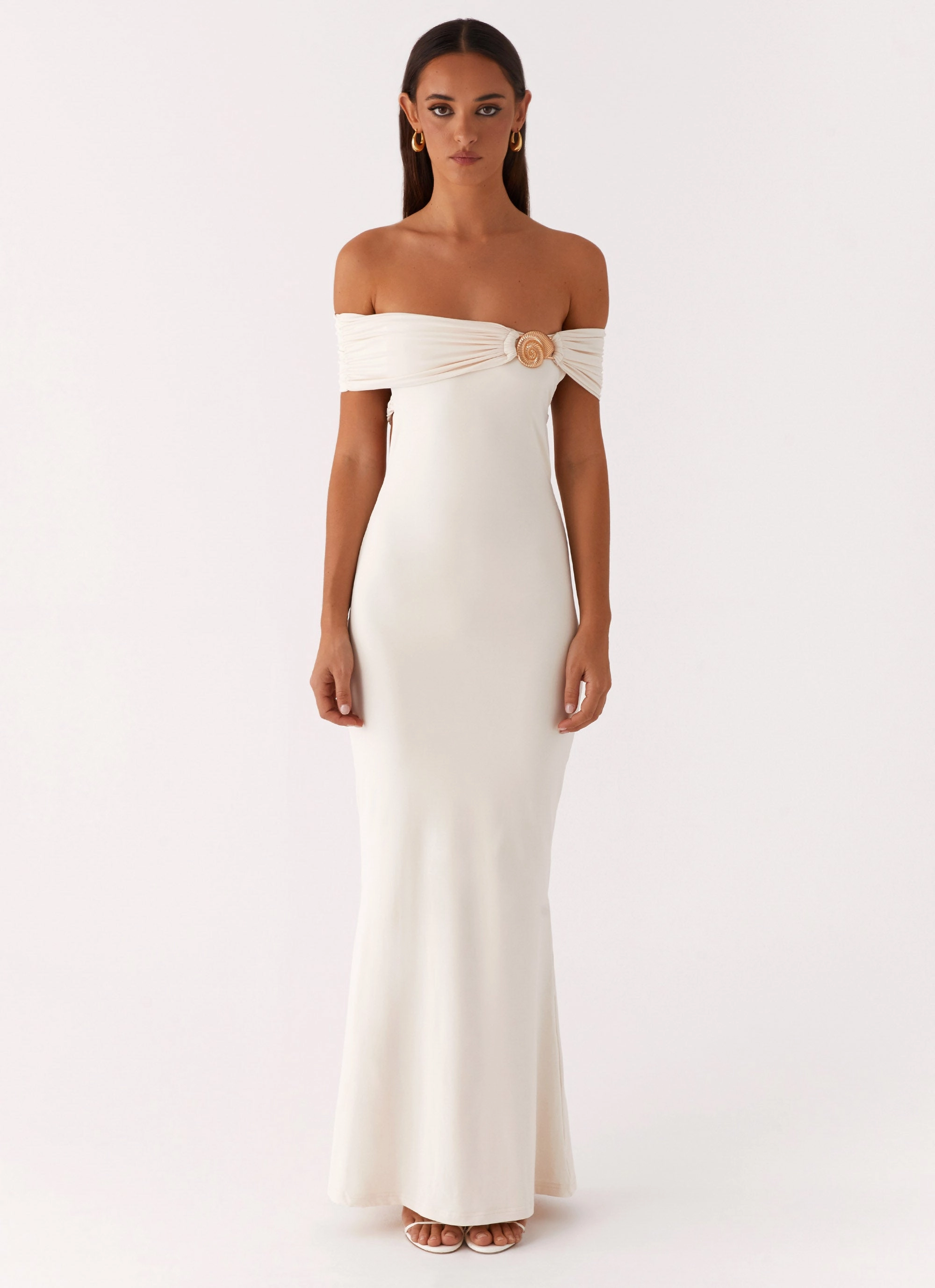 Street Casual Illusion Maxi Dress - Ivory