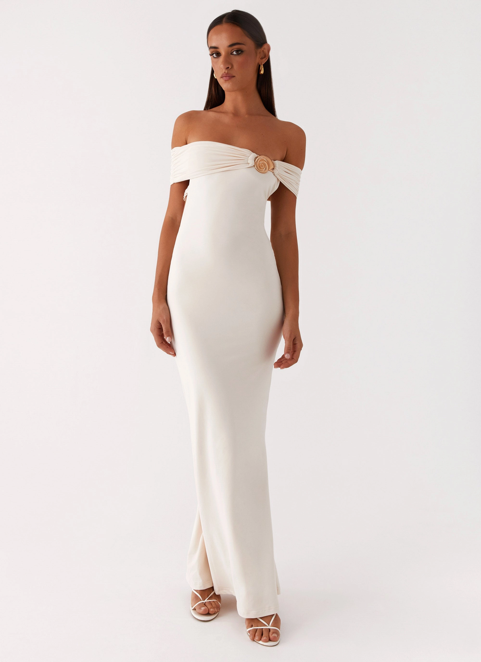 Illusion Maxi Dress - Ivory Chill Fashion Shine Moment