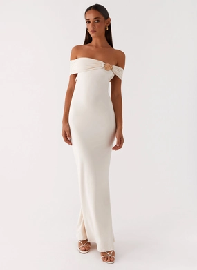 Illusion Maxi Dress - Ivory Chill Fashion Shine Moment