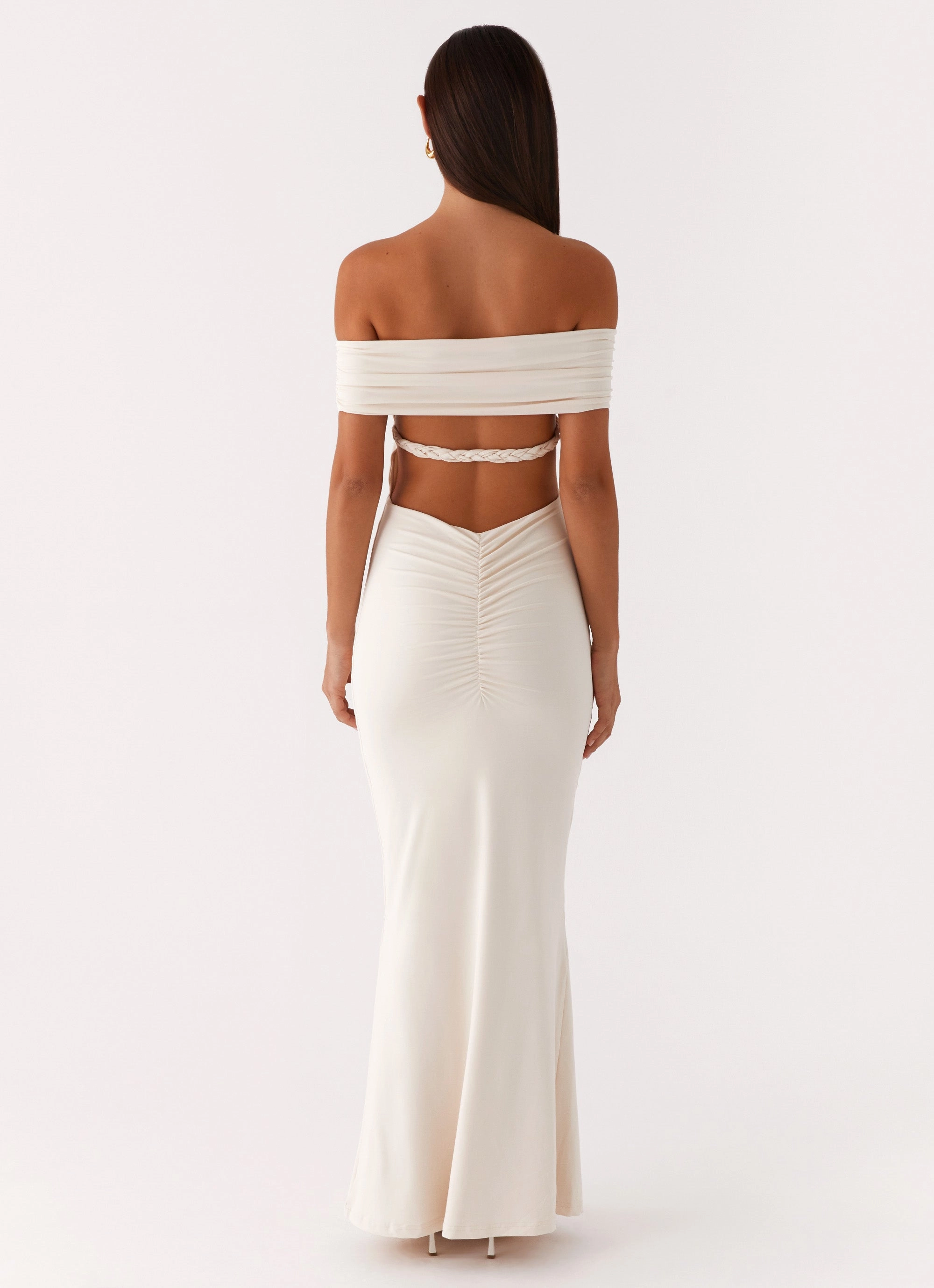 Soft-Lining Illusion Maxi Dress - Ivory