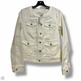 Jacket Denim By Talbots In White, Size: Xs DetachableLining