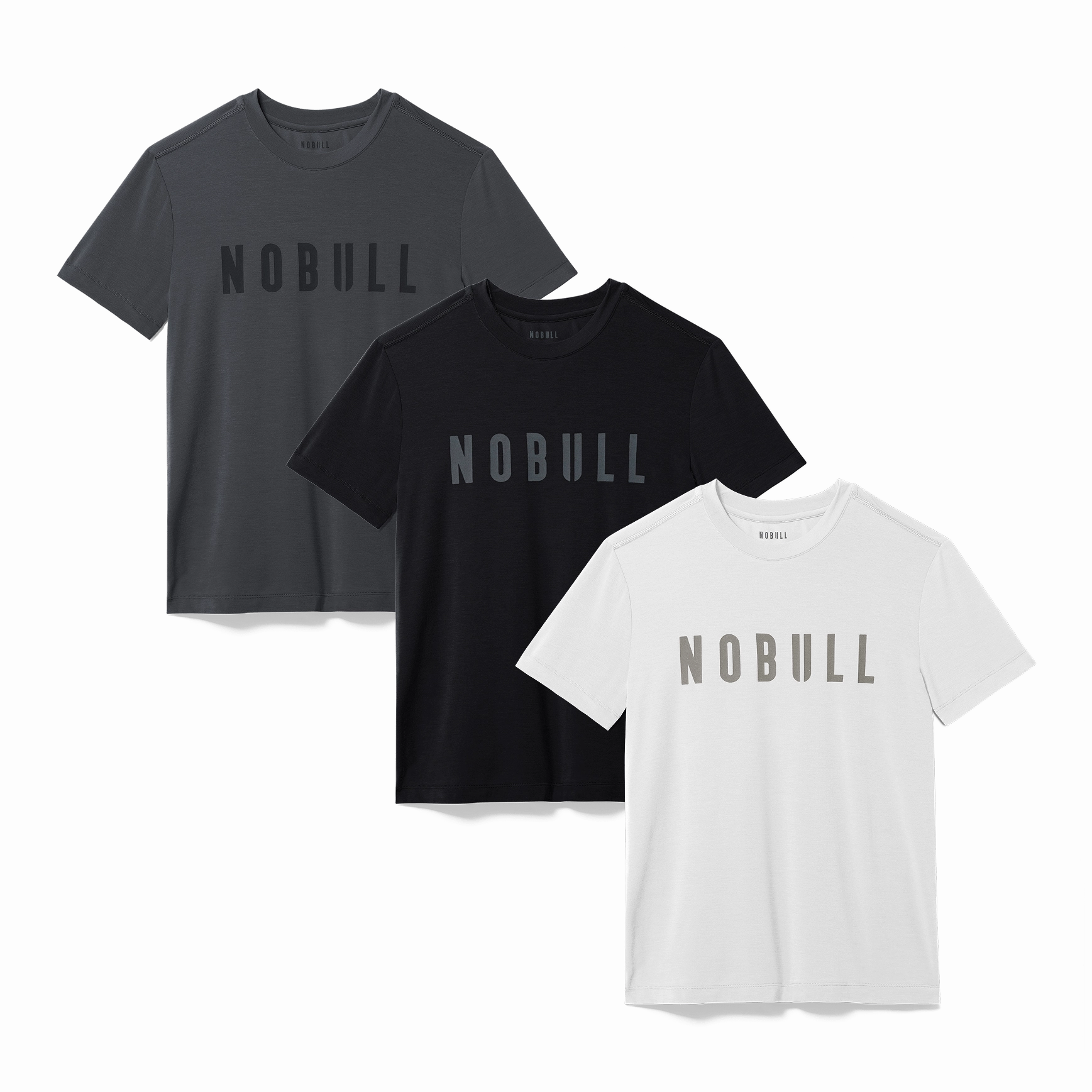 Men's NOBULL Signature Tee 3 Pack - Core FlexibleMobility Classic Crew Neck