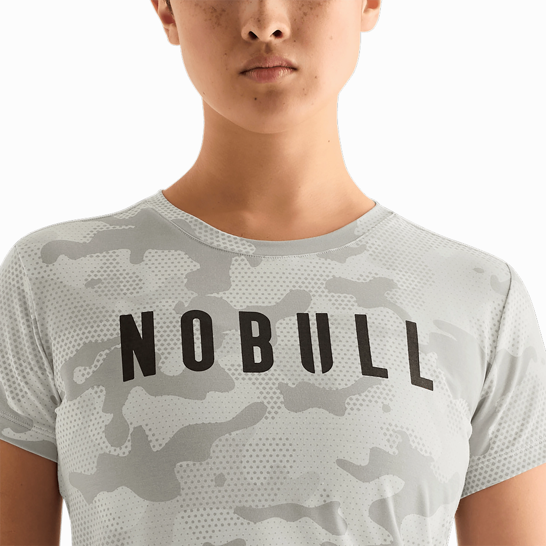 Fade Resistant Finish EcoCertified Textile Women's Camo NOBULL Tee