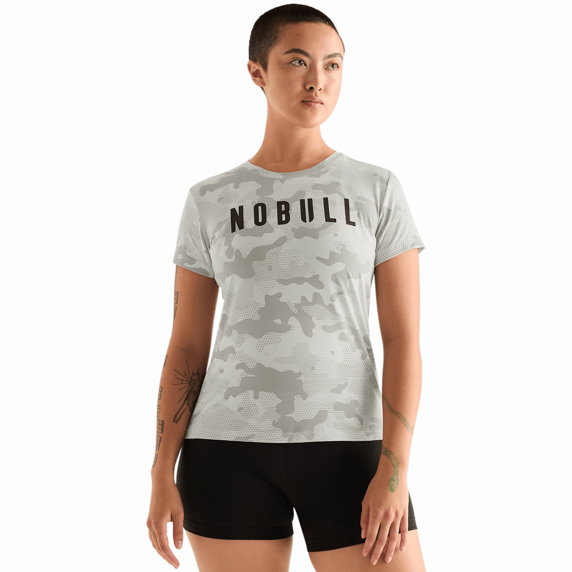 Women's Camo NOBULL Tee Non Restrictive Cut YarnDye Technique
