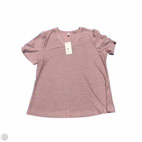 Top Short Sleeve By Cme In Pink, Size: 2x Hypoallergenic Textile Fuzz Free Surface