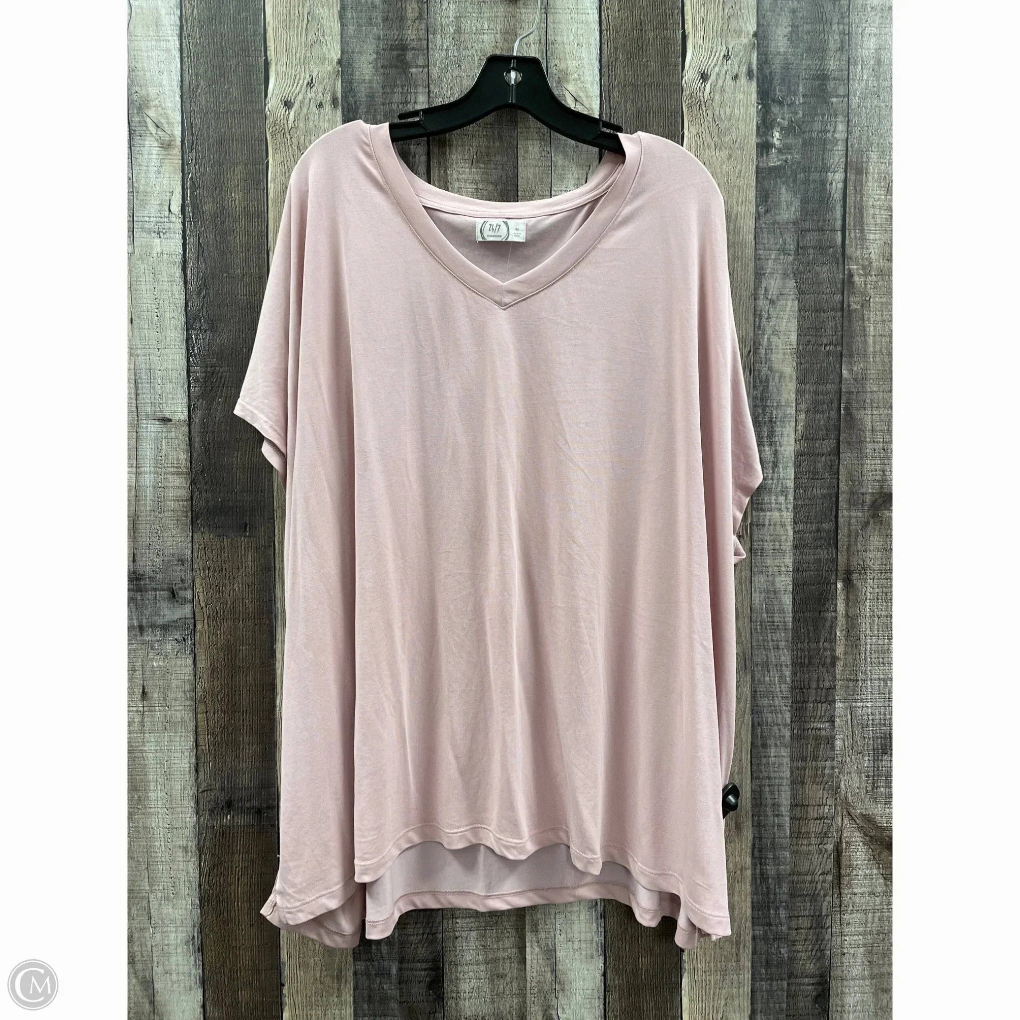 Top Short Sleeve By Maurices In Mauve, Size: 4x Breathable mesh ThermoregulatingFabric