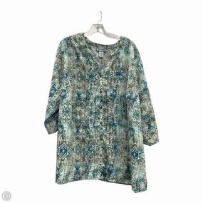 Top Short Sleeve By Catherines In Teal, Size: 2x Roomy Waist Pullover