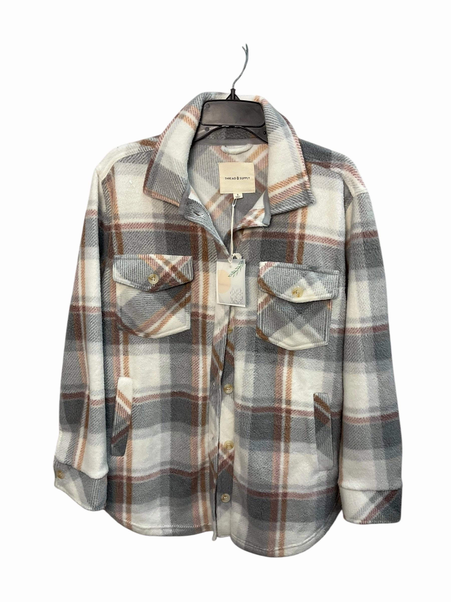 Jacket Shirt By Thread And Supply In Plaid Pattern, Size: S Ultra Light Packable All Season Adaptability