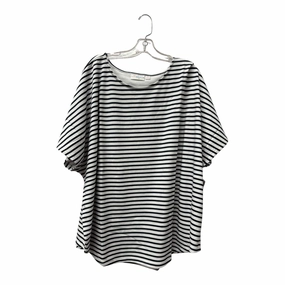 Top Ss By Belle By Kim Gravel In Black & White, Size:3X Movie Night
