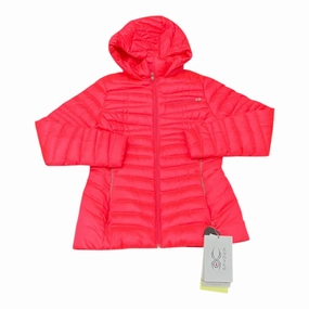Multi Pocket Layout Jacket Puffer & Quilted By Spyder In Pink, Size:M