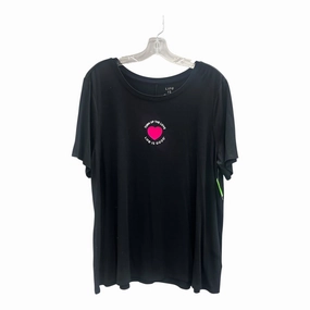 vacation wear Top Ss By Life Is Good In Black, Size:Xl