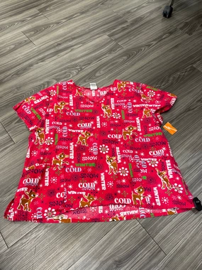 Versatile Outfit Quick Slip Top Short Sleeve By Scrubs  Size: 2x