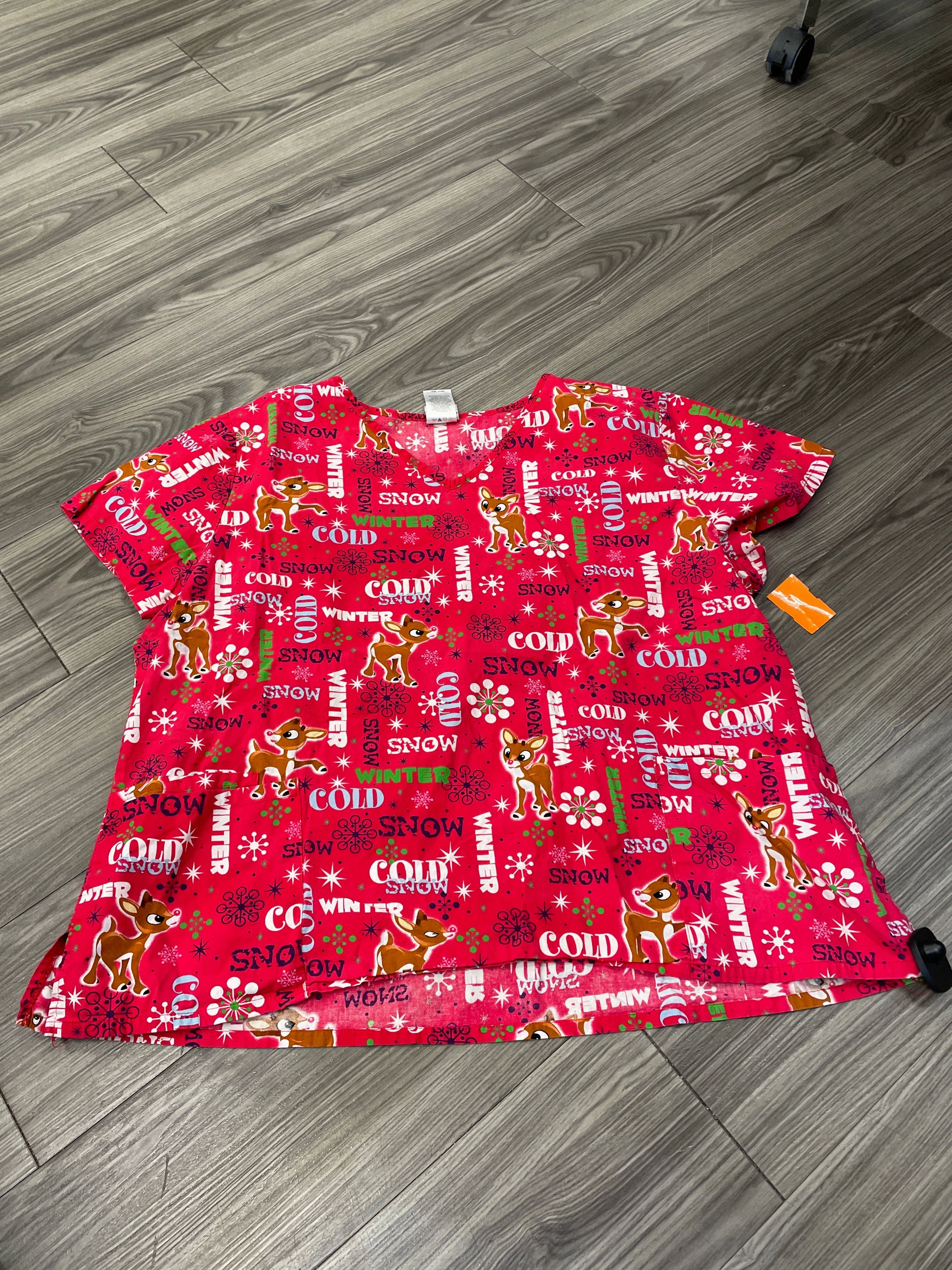 Versatile Outfit Quick Slip Top Short Sleeve By Scrubs  Size: 2x