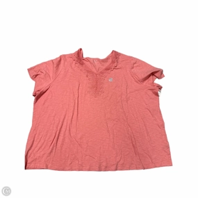 New! Top Short Sleeve By Catherines In Coral, Size: 4x Active Lifestyle
