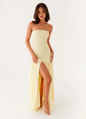 Warranty-Included Air Touch Royce Maxi Dress - Yellow