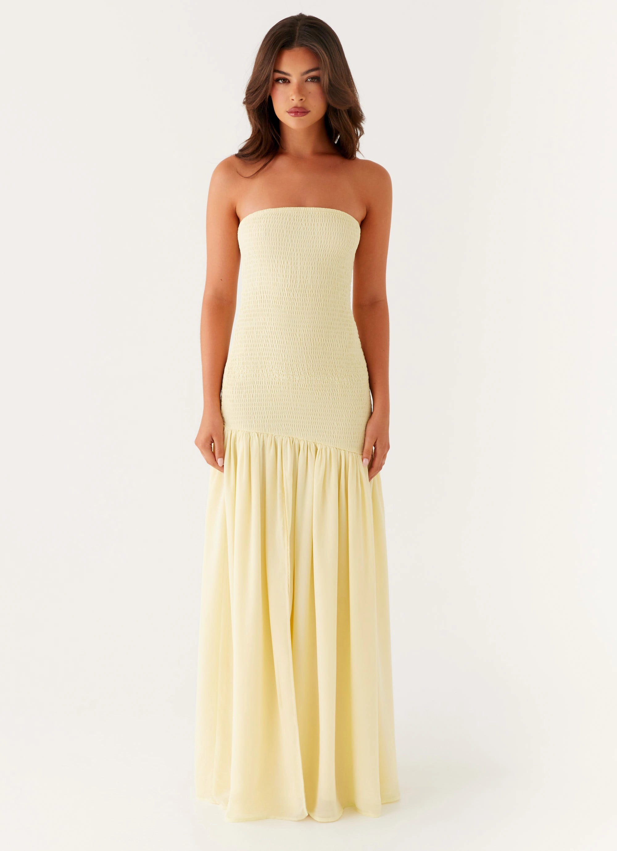 Royce Maxi Dress - Yellow classic waist Balanced Tone