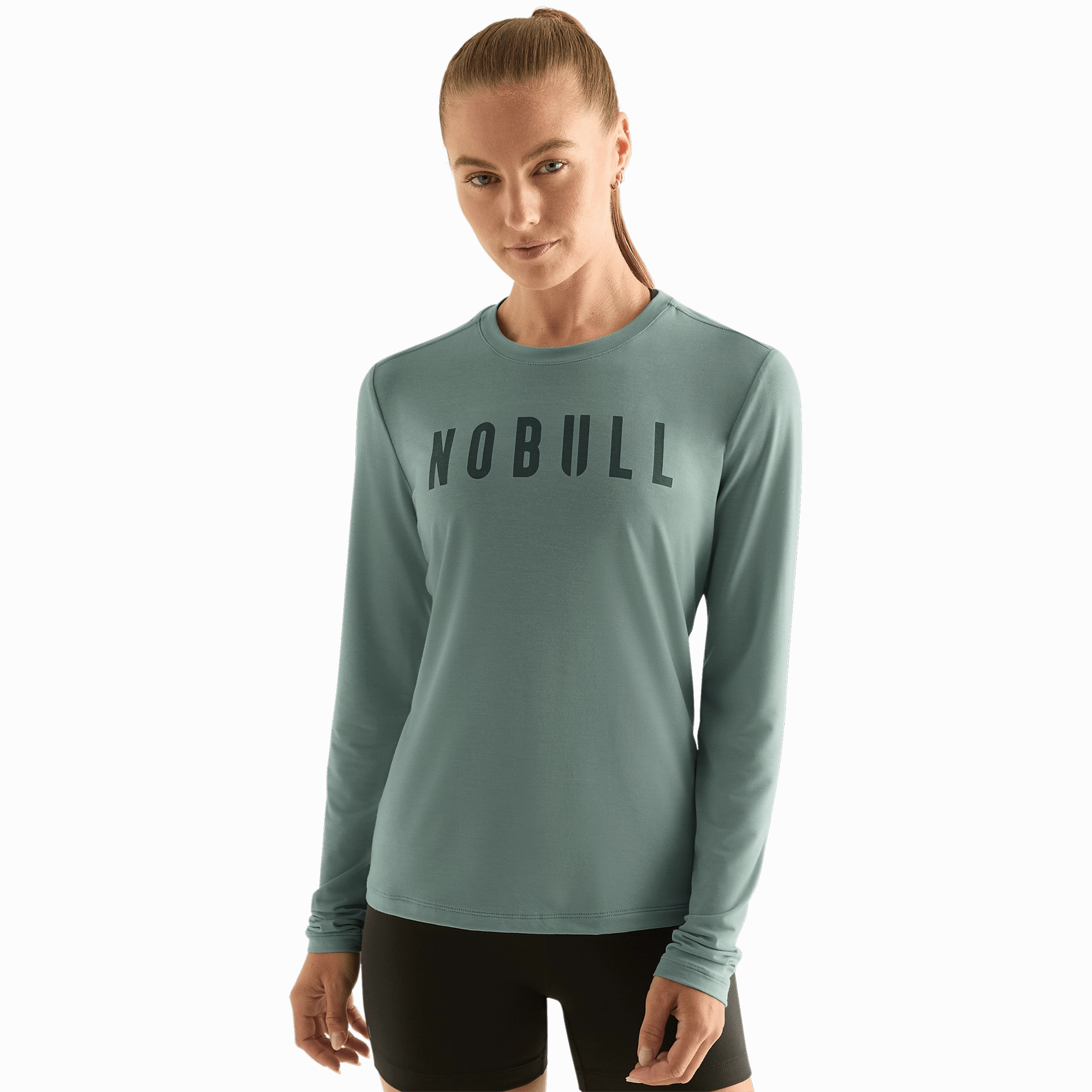 Sweat Absorbing Lining HighNeck Women's NOBULL Long Sleeve Tee