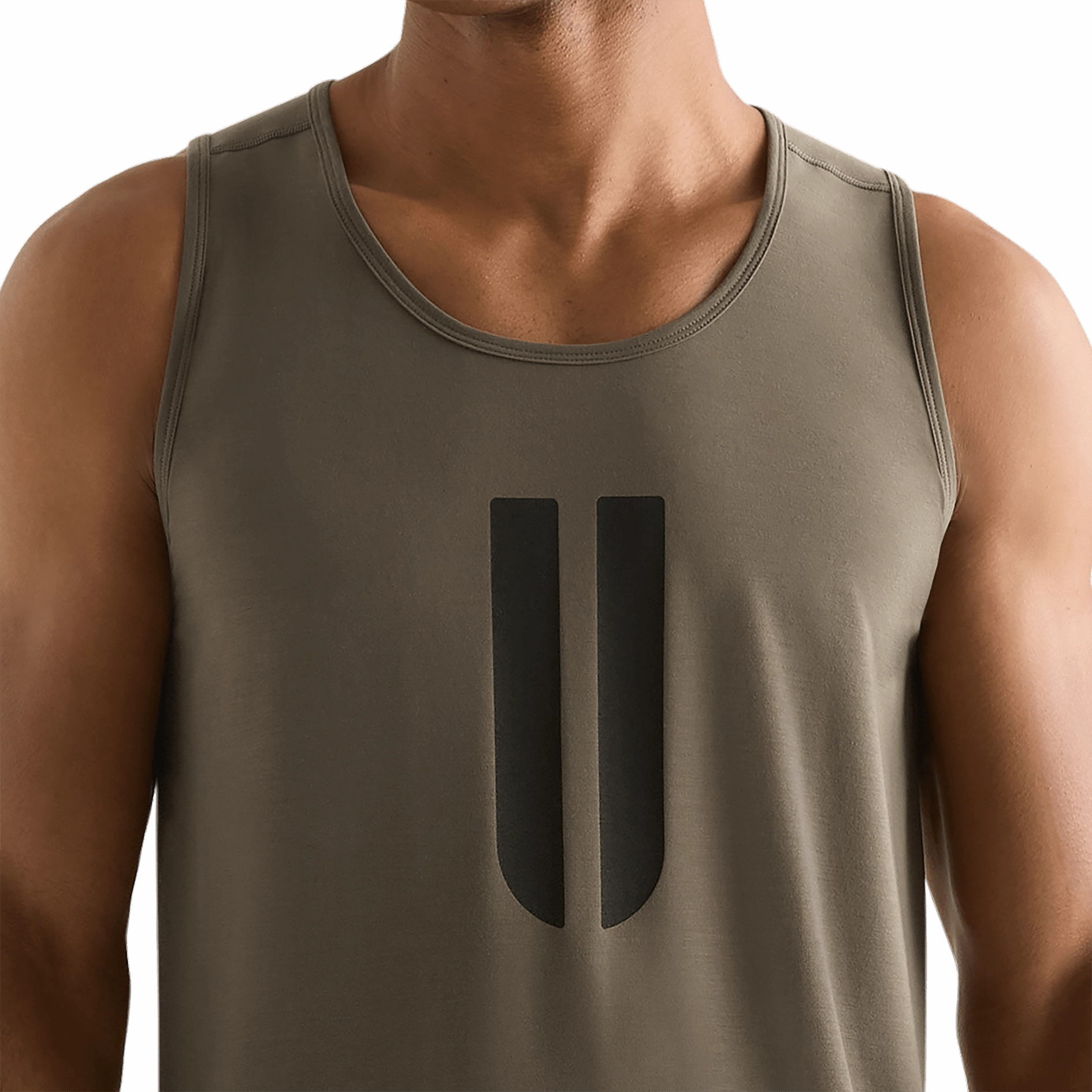 Men's U Tank Four Way Stretch Material ZeroWaste Construction