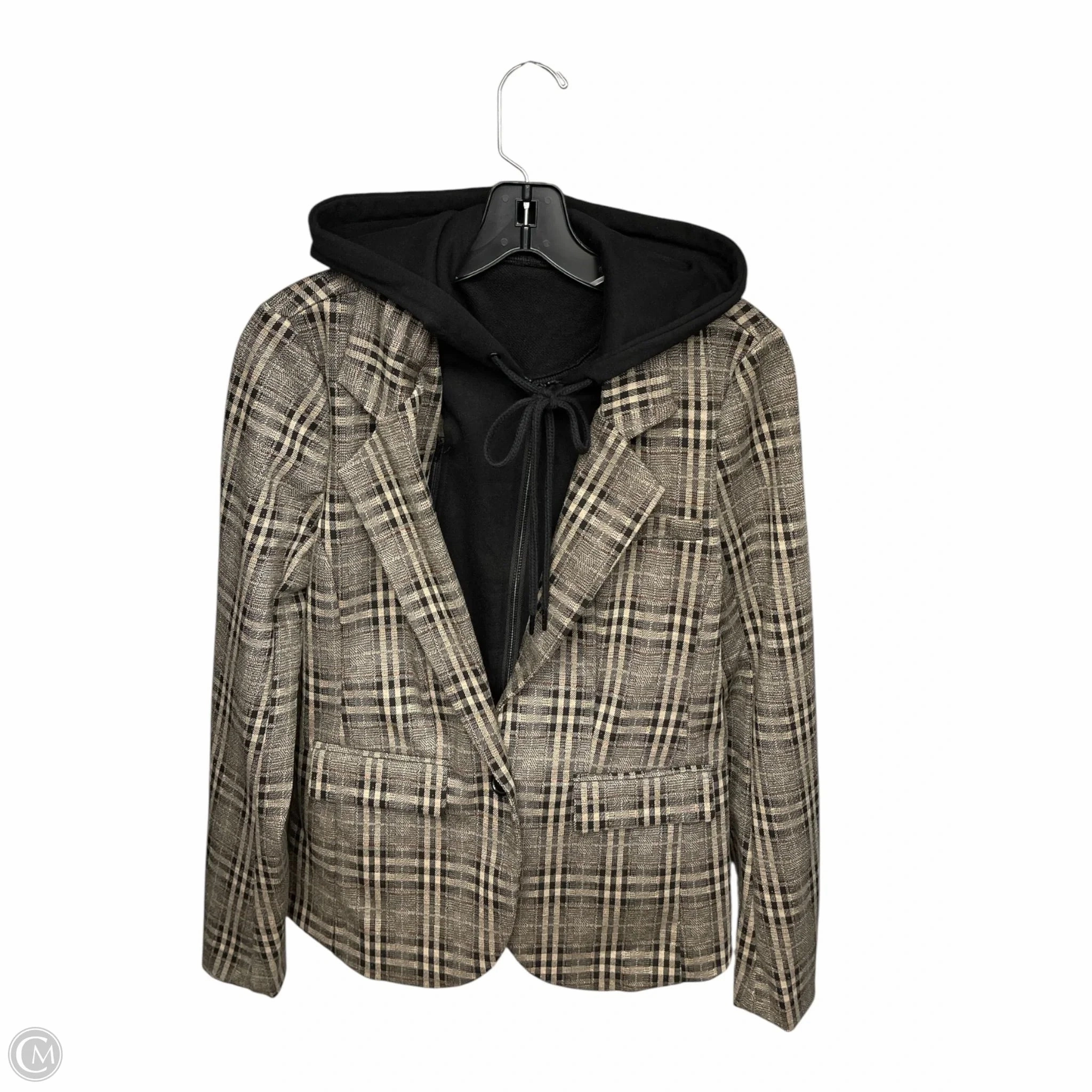 Jacket Other By Liverpool In Plaid Pattern, Size: S Full Zip Closure Weatherproof Zippers