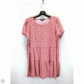 Top Short Sleeve By Tommy Hilfiger In Red & White, Size: Xxl Non Iron Finish