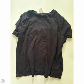 Comfy Touch Breathable Active Wear Top Short Sleeve Basic By Talbots In Black, Size: 3x