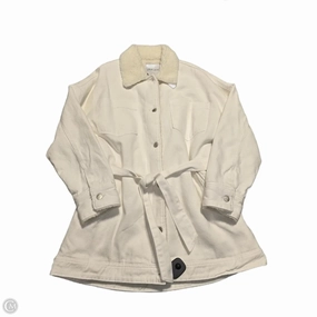 Coat Faux Fur & Sherpa By Lola In White, Size: L Multi Layer Option