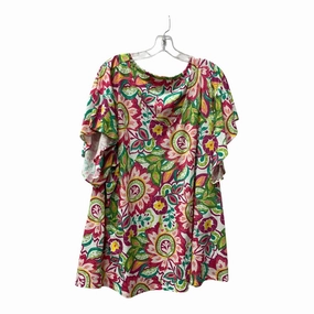 Ultra Soft Blend Top Ss By Soft Surroundings In Floral Print, Size:3X