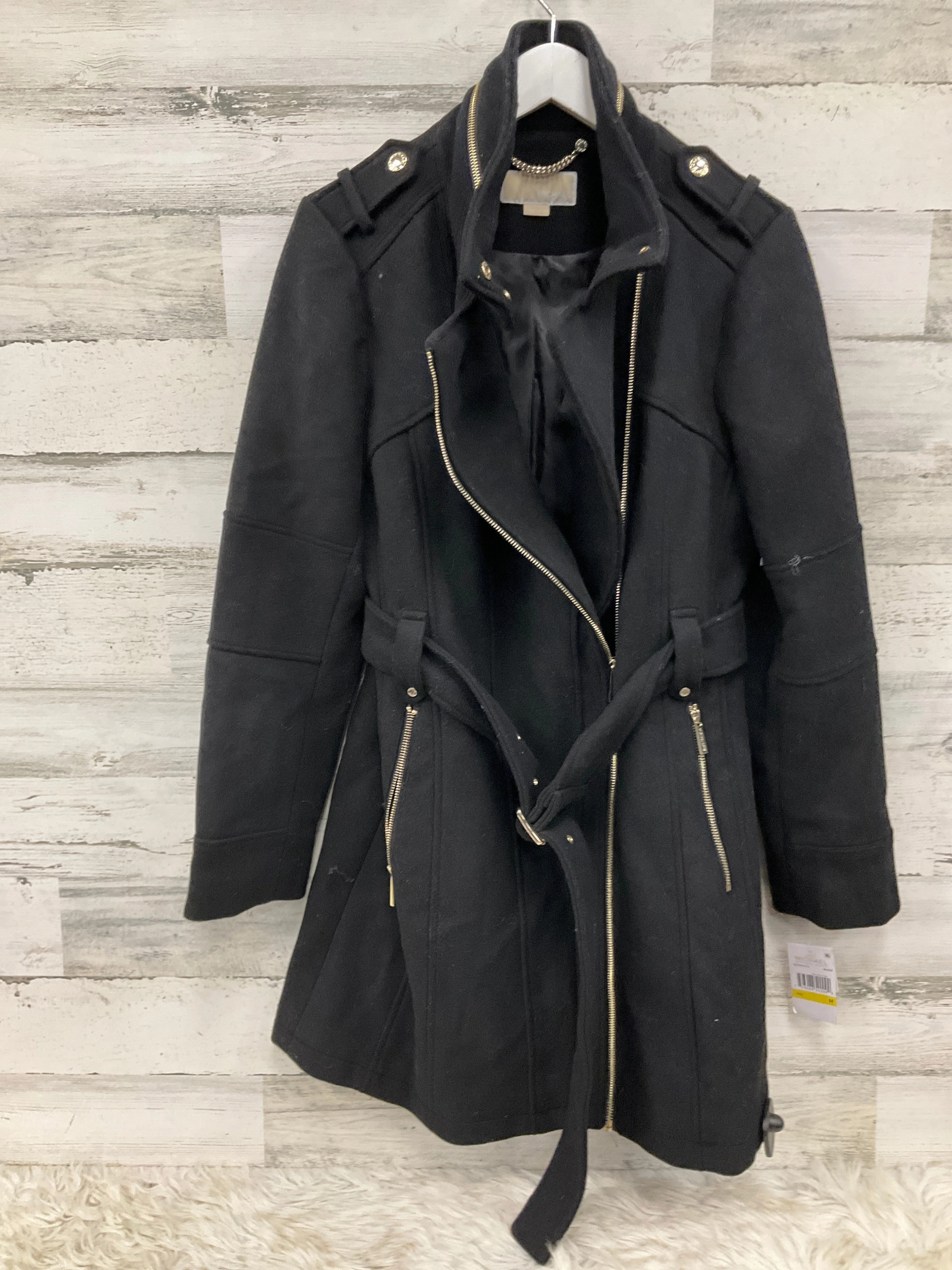 Coat Peacoat By Michael By Michael Kors In Black, Size: M Weather Smart Look