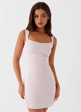 Love Soft Smooth Mood Odette Satin Mini Dress - Pink