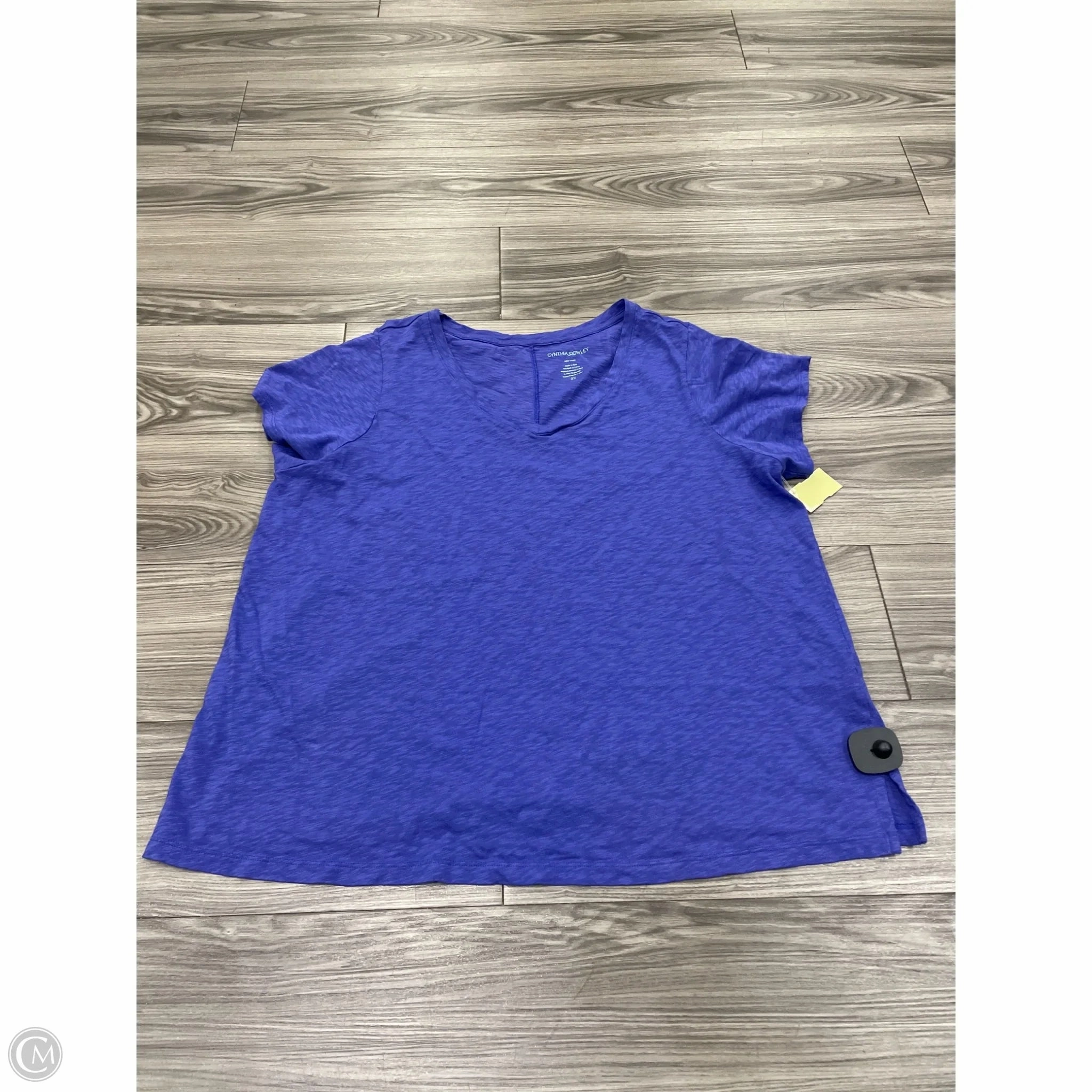 anniversary Top Short Sleeve Basic By Cynthia Rowley In Purple, Size: 2x
