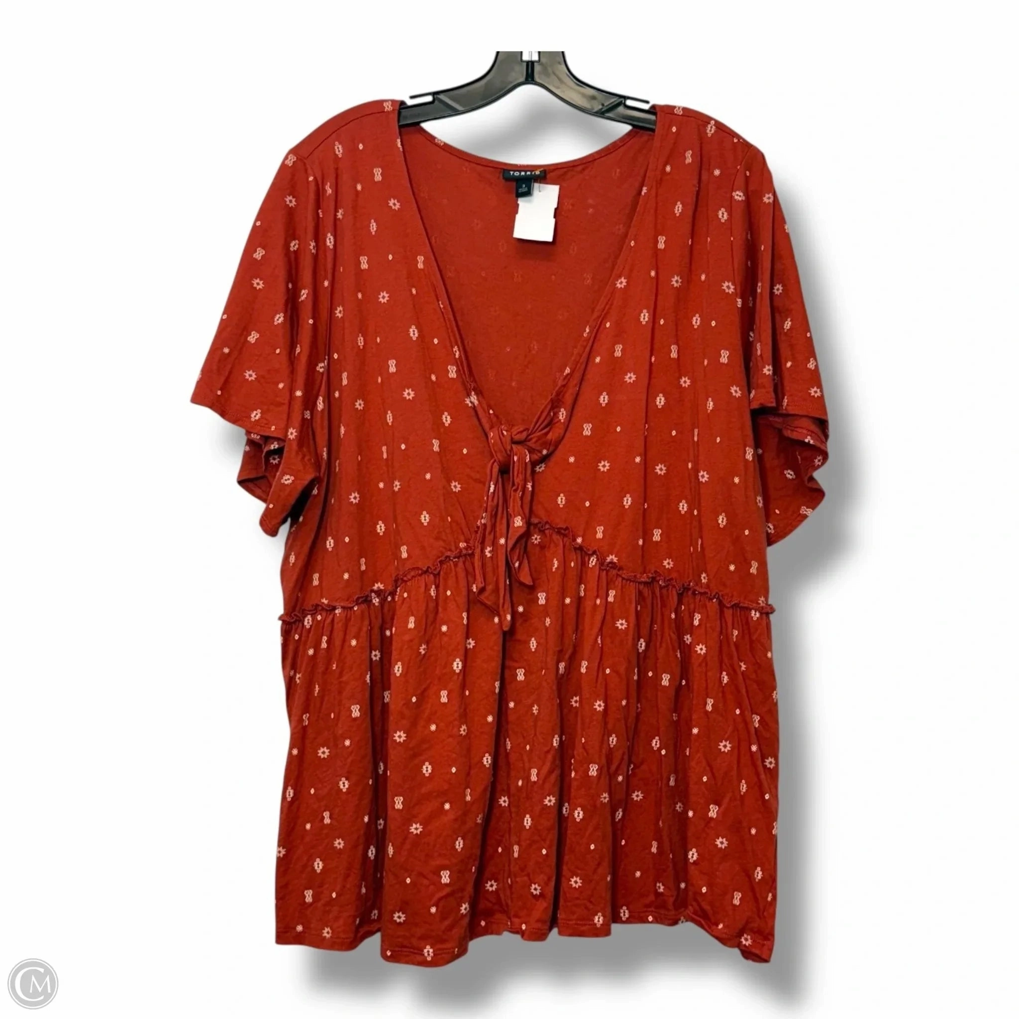 in demand Top Short Sleeve By Torrid In Copper, Size: 3x